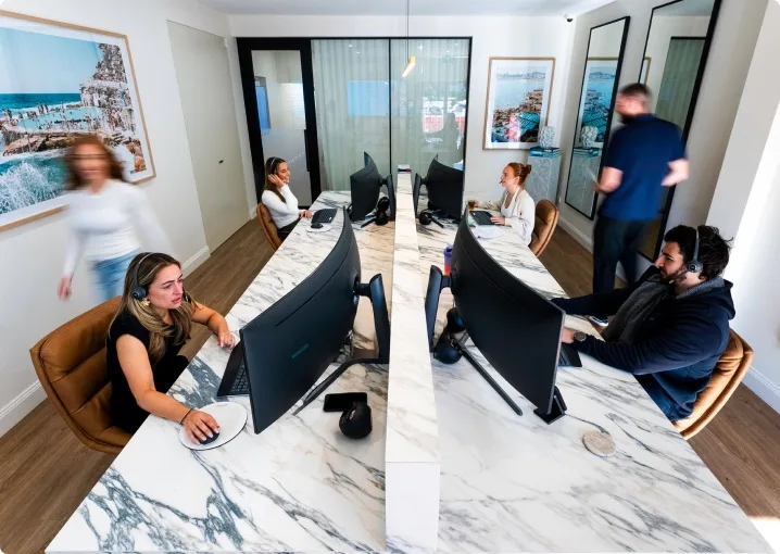 The office team who answer the phones around the clock